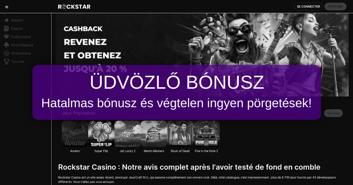 Rockstar Casino welcome bonus