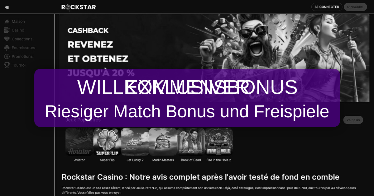 Rockstar Casino welcome bonus