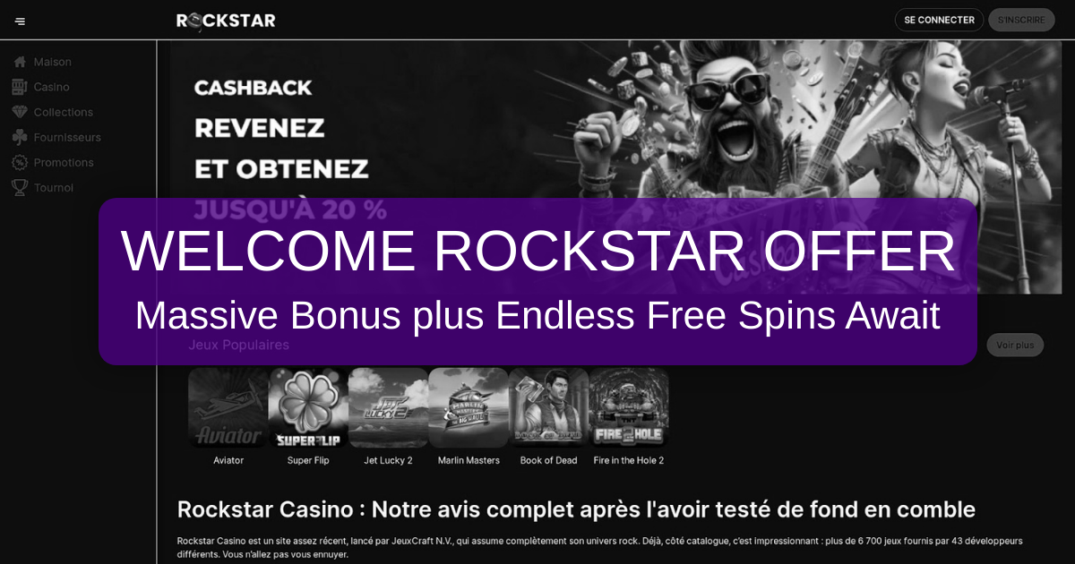 Rockstar Casino welcome bonus